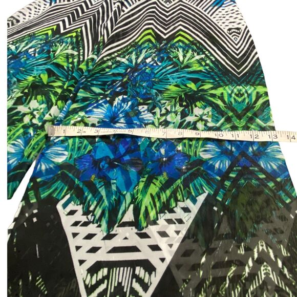 Bisou Bisou Tropical Floral Wide Leg Palazzo Loungewear Bohemian Pants Medium - Picture 11 of 13